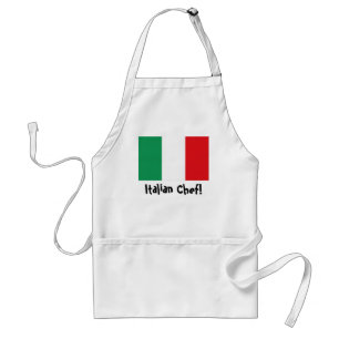 Delantal italiano del cocinero de la bandera de