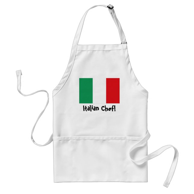 Delantal italiano del cocinero de la bandera de (Frente)