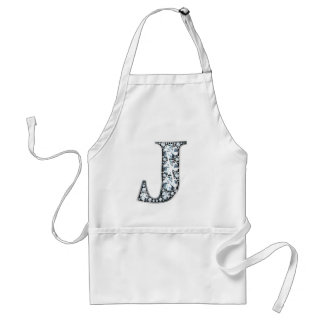 Delantal "J" Diamond Bling Apron