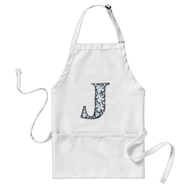 Delantal "J" Diamond Bling Apron (Frente)