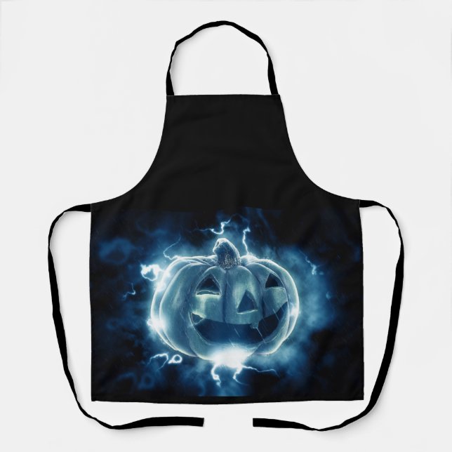 Delantal jack-o-lantern en la lluvia (Anverso)