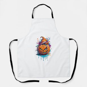 Delantal jack o linterna cara calabaza temible halloween co