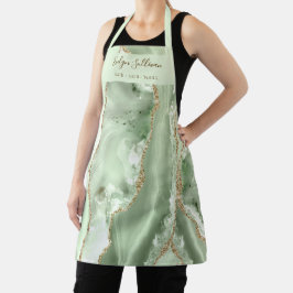 Delantal jade green agate salón profesional de belleza