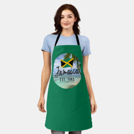 Delantal "Jamaica Este. Playa De 1962 Con Bandera De Jamaic