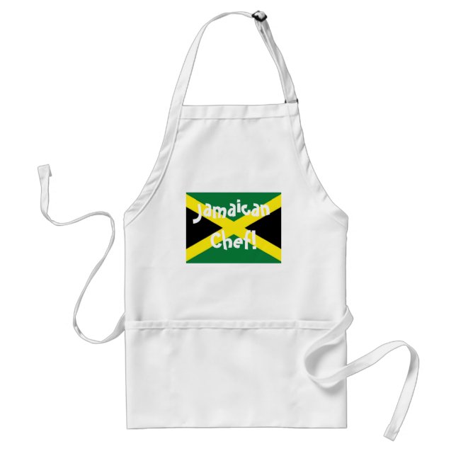 Delantal jamaicano de la bandera del cocinero de (Frente)