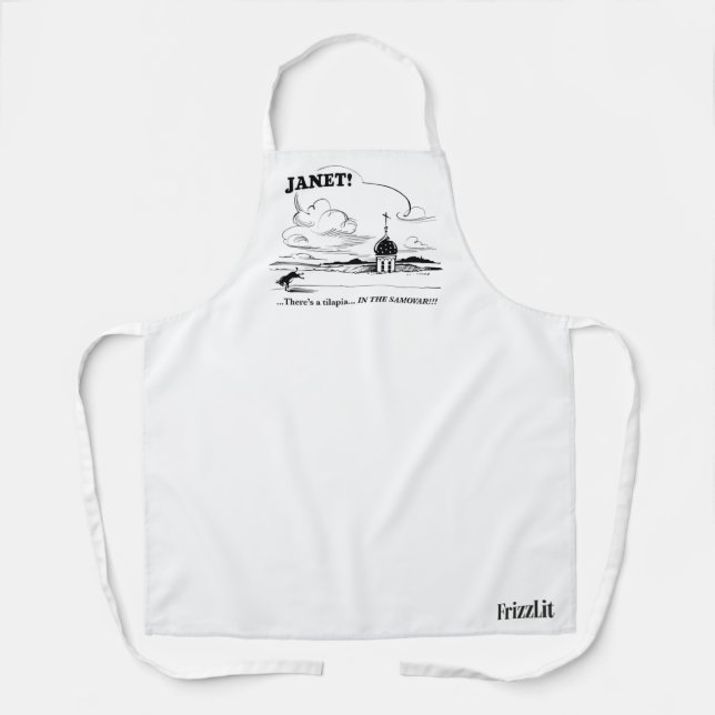 Delantal Janet Tilapia Samovar Mashup Apron (Anverso)