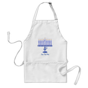 Delantal Jánuca Menorah (personalizable)