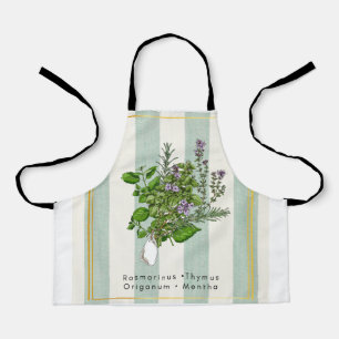Delantal Jardín Botánico de Hierbas Mezcla - Arte de Cocina