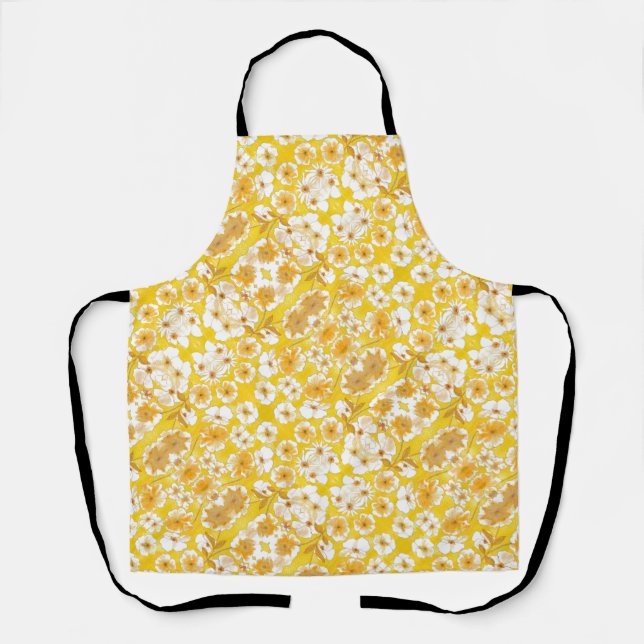 Delantal Jardín Botánico Mazipoodles - Amarillo mariposo (Anverso)