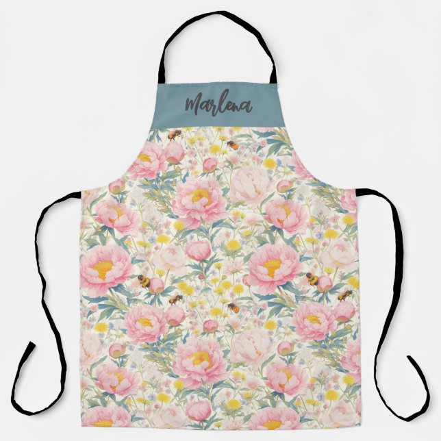 Delantal Jardín de Abejas Floral Kitchen   (Anverso)