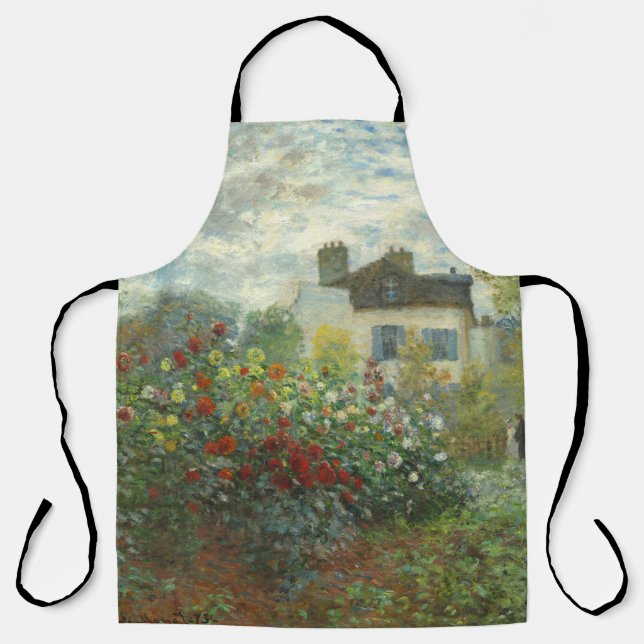 Delantal Jardín de artistas monet en pintura argentina (Anverso)