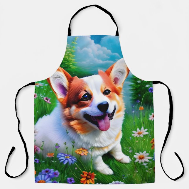 Delantal Jardín de Corgi (Anverso)