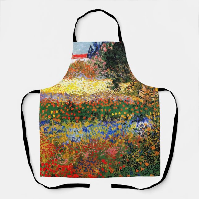 Delantal Jardín de flores de Van Gogh,   (Anverso)