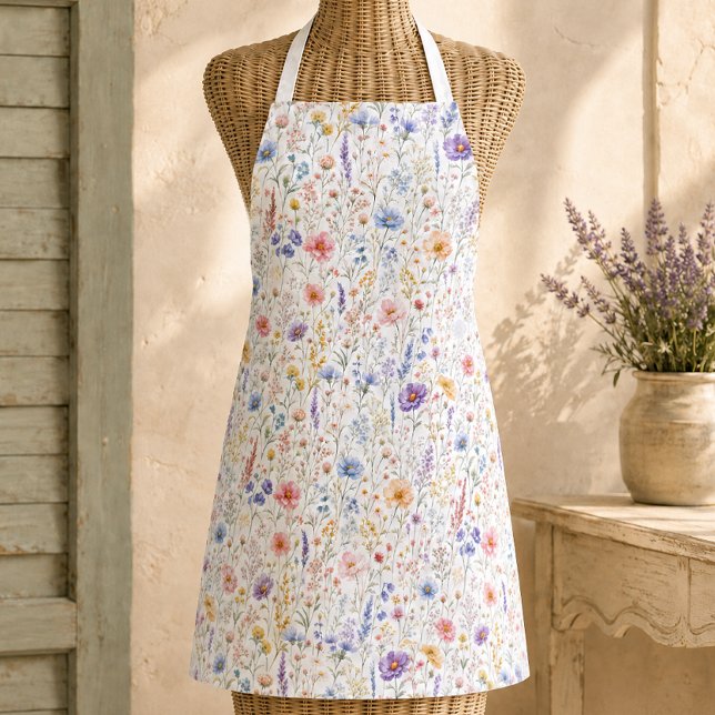 Delantal Jardín de flores silvestres pastel boho (Subido por el creador)