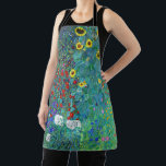 Delantal Jardín de granja con girasoles, Gustav Klimt<br><div class="desc">Gustav Klimt (14 de julio de 1862 - 6 de febrero de 1918) era un pintor simbolista austríaco y uno de los miembros más destacados del movimiento secesión de Viena. Klimt es conocido por sus pinturas, murales, bocetos y otros objetos artísticos. Además de sus obras figurativas, que incluyen alegorías y...</div>