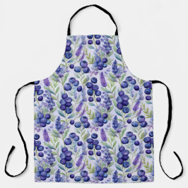 Delantal Jardín de lavanda de arándano - Floral acuática