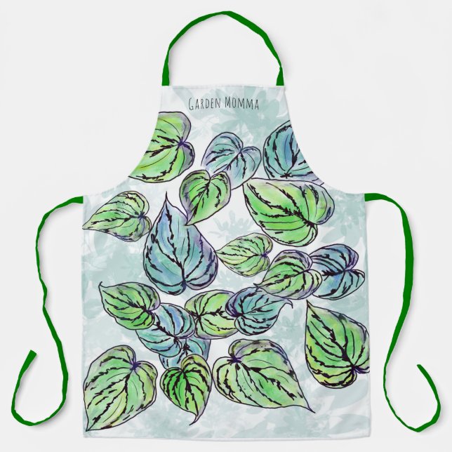 Delantal Jardín Momma Green Leaves Apron (Anverso)