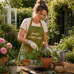 Delantal Jardín personalizado de la señora de las plantas l