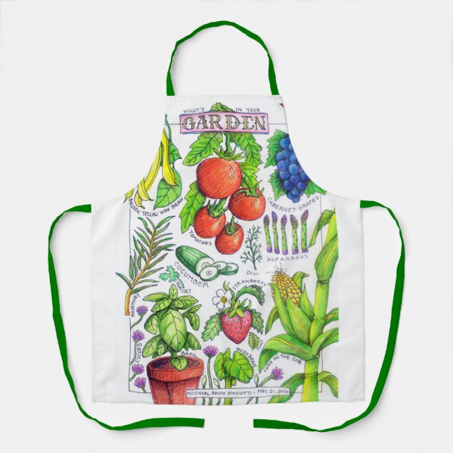Delantal Jardín Vegetales Apron (Anverso)