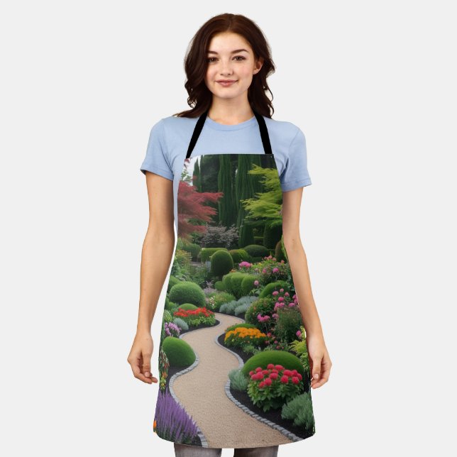 Delantal Jardín verde (Gastado)