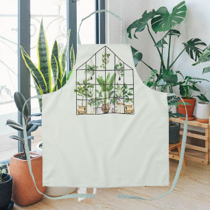 Delantal Jardinería de plantas de casa tropicales al aguare