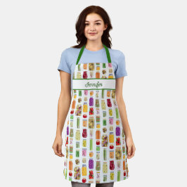 Delantal Jarrones de lata de comida