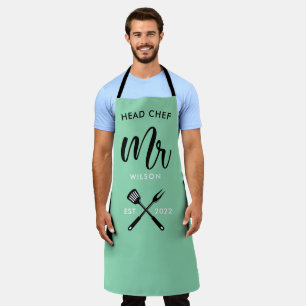 Delantal Jefe Chef Mr.Year Establecido Salmon Pink