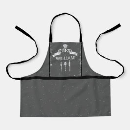 Delantal Jefe Chef niño de nombre gris Apron
