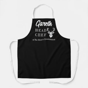 Delantal Jefe de chef Apron con un stag