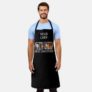 Delantal Jefe de Cocina Mejor Papá del Mundo 4 foto blanco