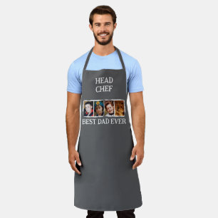 Delantal Jefe de Cocina Mejor Papá del Mundo 4 foto gris bl