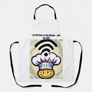 Delantal Jefe de la Cocina y Apron Funny de WiFi