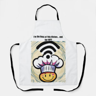 Delantal Jefe de la Cocina y Apron Funny de WiFi