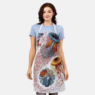 Delantal Jellyfish vintage por Ernst Haeckel, Discomedusae