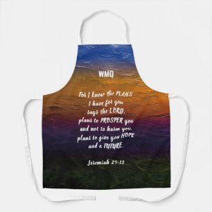 Delantal Jeremías 29:11   PORQUE SÉ LOS PLANES   Monograma