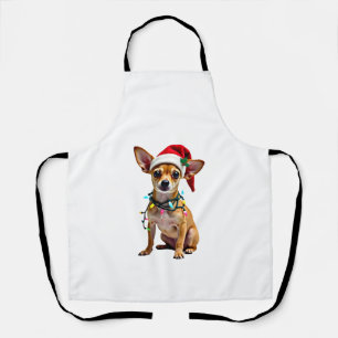 Delantal Jersey Navideño Feo de Santa Chihuahua Amante de P