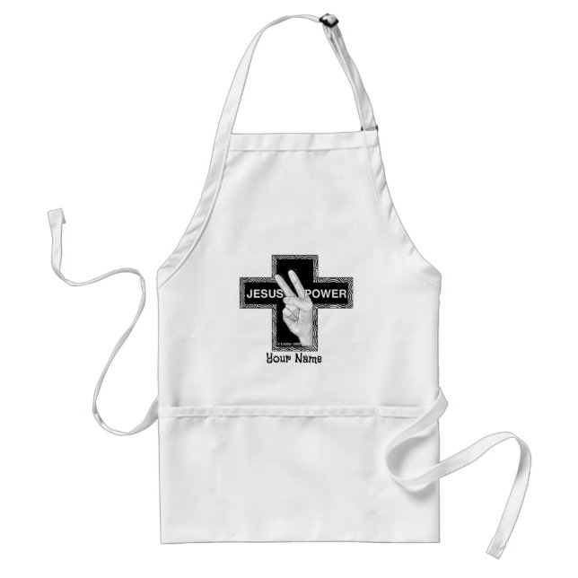Delantal Jesucristo cruz cristiana Apron (Frente)