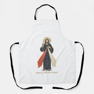 Delantal Jesús Antiguo Confío en Ti Diseño Vectorial Religi