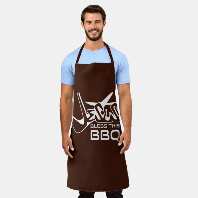 Delantal Jesús Bendice Esta Barbacoa (Gastado)
