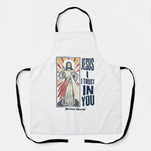 Delantal Jesús Confío En Ti Diseño de Camiseta Divina Miser