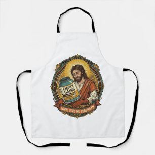 Delantal Jesús Exhausto Tubo de Proteína Vacío Humor de Gim