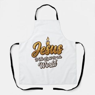 Delantal Jesús Luz del Mundo Vela Cristiana Vector_1