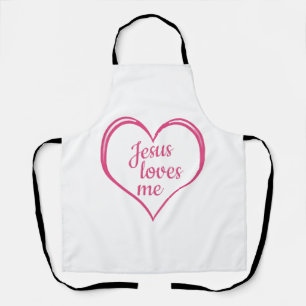 Delantal JESÚS ME AMA en el Corazón