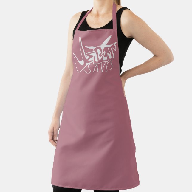 DELANTAL JESUS SAVES GRAFFITI CRISTIAN (in situ)