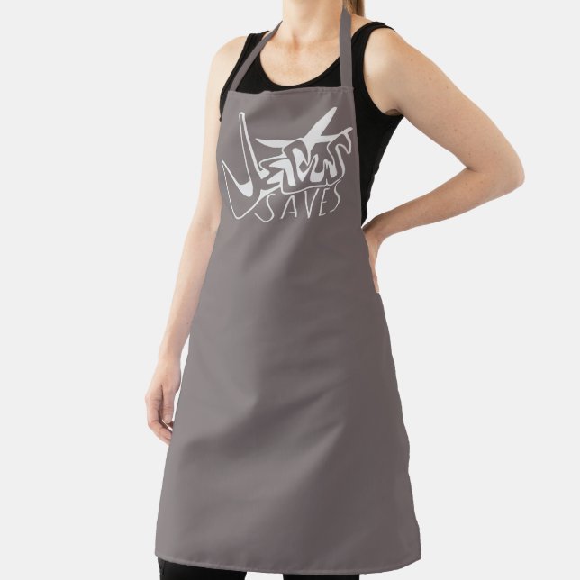 DELANTAL JESUS SAVES GRAFFITI CRISTIAN (in situ)