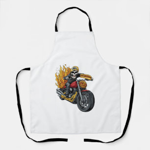 Delantal Jinete de Hot Dog � Calavera de Motociclista Diver