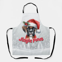 Delantal Jingle Paws y Boxer Dog Joy