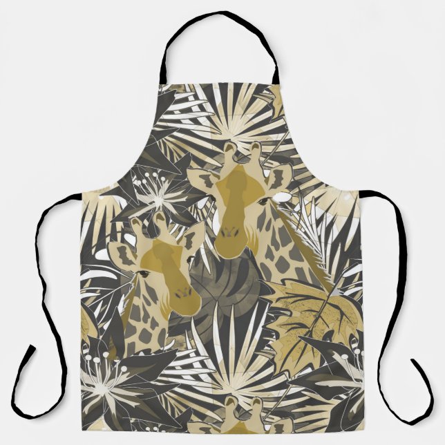 Delantal jirafas en el bosque tropical. (Anverso)