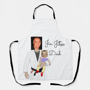 Delantal Jiu Jitsu Dad Fotos y texto escrito a mano