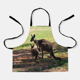 Delantal Joey Y Mummy Kangaroo, Apron De Impresión Completa